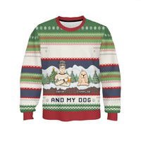 Me And My Pets Customized Christmas Clothes- Personalized Names, Cartoon Characters And Pet Graphics Sweater - A Gift For Pet Lovers,Pet Owners - Joliny
