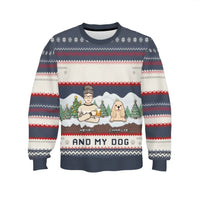 Me And My Pets Customized Christmas Clothes- Personalized Names, Cartoon Characters And Pet Graphics Sweater - A Gift For Pet Lovers,Pet Owners - Joliny
