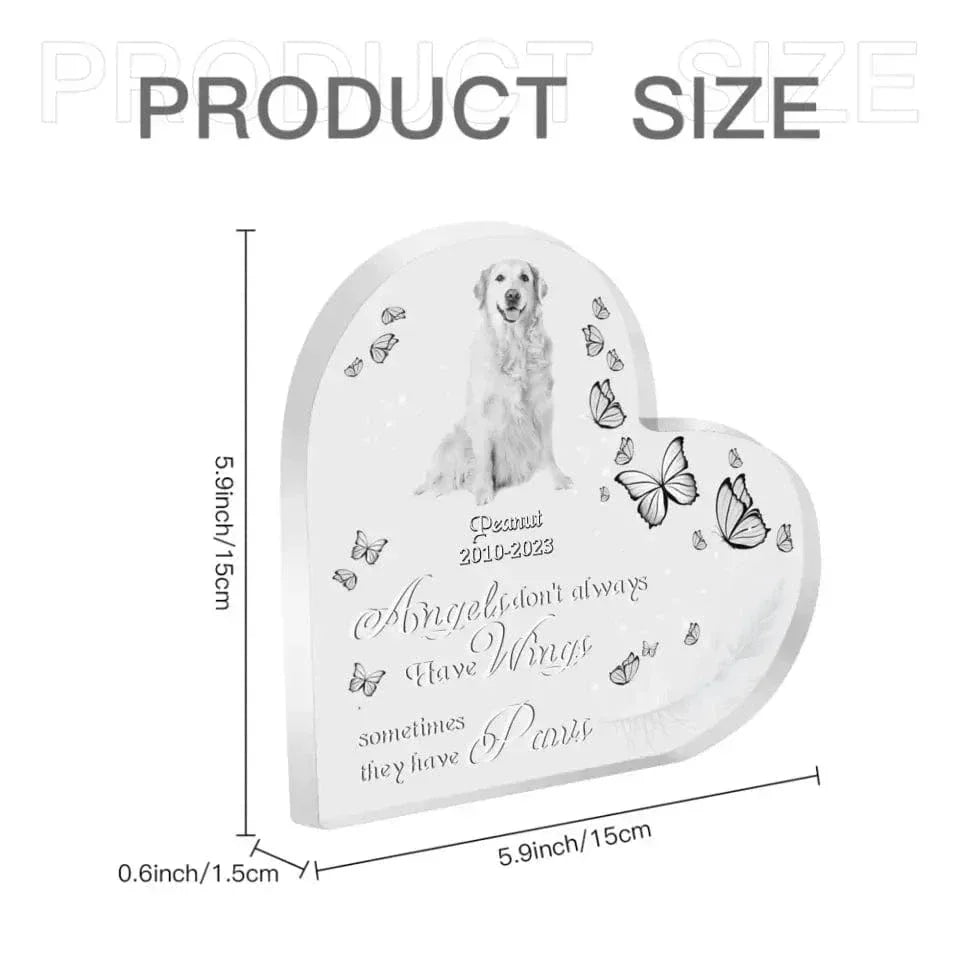 Memorial Gift Custom Pet Photo Crystal Heart - If Love Could Have Saved You, You Would Have Lived Forever - Joliny