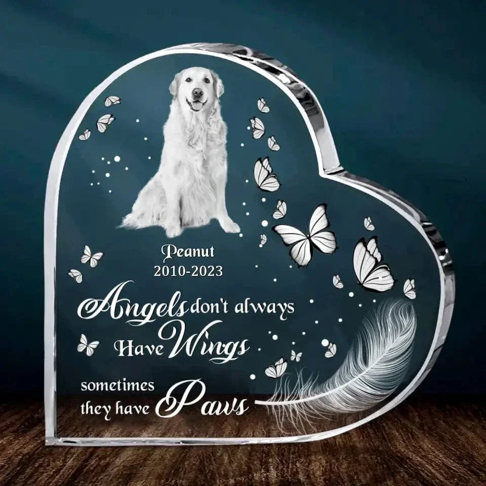 Memorial Gift Custom Pet Photo Crystal Heart - If Love Could Have Saved You, You Would Have Lived Forever - Joliny