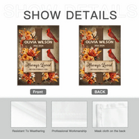 Memorial Gift Customization - Personalized Name And Birth-Death Commemorative Garden Flag - A Gift For Friends,Family - Joliny