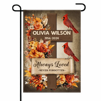 Memorial Gift Customization - Personalized Name And Birth-Death Commemorative Garden Flag - A Gift For Friends,Family - Joliny