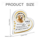Memorial Personalized Custom Heart Shaped Acrylic Plaque For Pet Owners- Custom Photo I'm Here Inside Your Heart - Joliny