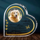 Memorial Personalized Custom Heart Shaped Acrylic Plaque For Pet Owners- Custom Photo I'm Here Inside Your Heart - Joliny