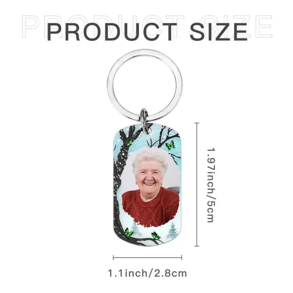Memorial Personalized Custom Photo Keychain - My Hero My Heart - Sympathy Gift - Joliny