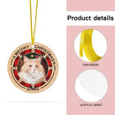 Merry Woofmas Meowy Christmas - Personalized Custom Round Shaped Photo Christmas Acrylic Ornament - Gift For Pet Lovers - Joliny