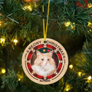 Merry Woofmas Meowy Christmas - Personalized Custom Round Shaped Photo Christmas Acrylic Ornament - Gift For Pet Lovers - Joliny