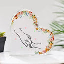 Mom Holding Children Hands Personalized Heart Acrylic Plaque - Joliny