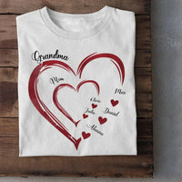 Mommy's Sweet hearts - Family Personalized Custom Unisex T-shirt, Hoodie - Gift For Grandma - Joliny