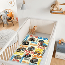 Monster Trucks Cars Motorcycles Collection - Customized Kids Name Blanket - Joliny