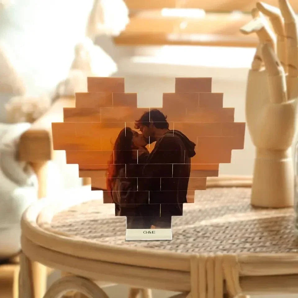 Mosaic of Love” - Personalized Couple's Jigsaw Puzzle - Warm Couple's Gift
