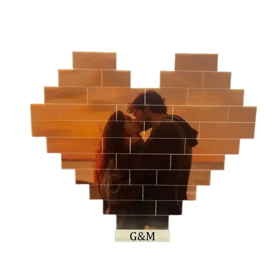 Mosaic of Love” - Personalized Couple's Jigsaw Puzzle - Warm Couple's Gift