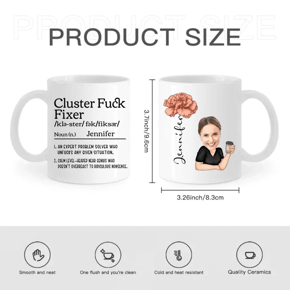 Mugs That Can Be Customized With Designs - Birthday Flower Mug Personalized With Cartoon Character And Name - A Gift For Friends,Coworkers - Joliny