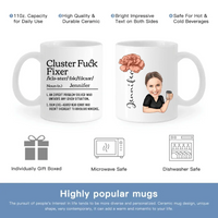Mugs That Can Be Customized With Designs - Birthday Flower Mug Personalized With Cartoon Character And Name - A Gift For Friends,Coworkers - Joliny