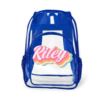 Multi-Color Name Customized Children'S Transparent Backpack - Children'S School Season Gifts - Joliny