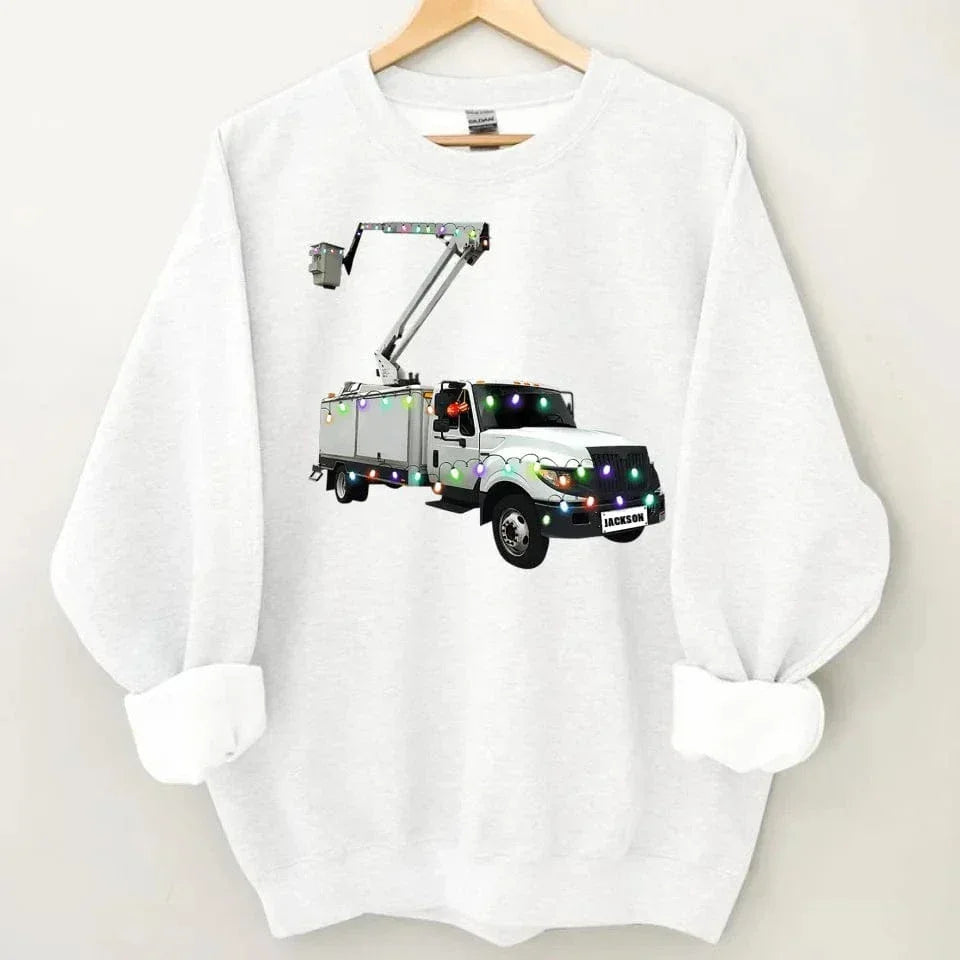 Multiple Colors Of Custom Apparel For Trucks - Warm Sweatshirts With Personalized Name And Different Color Trucker Patterns - A Gift For Friend