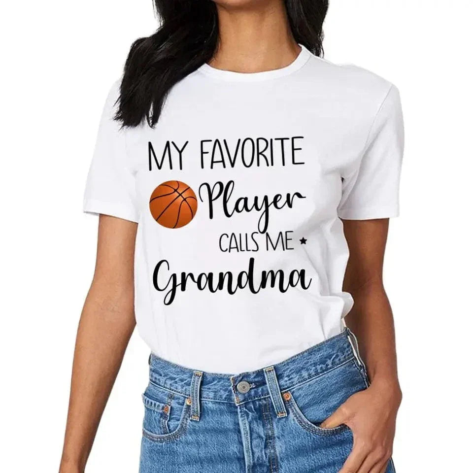 My Favorite Player Calls Me Grandma - Personalized Custom T Shirt - Joliny