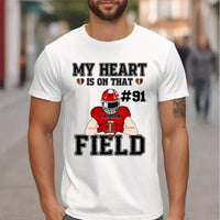 My Heart Is On That Field - Personalised Football Game Day T-Shirt - A Gift for Players,Family,Friend - Joliny