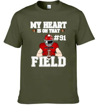 My Heart Is On That Field - Personalised Football Game Day T-Shirt - A Gift for Players,Family,Friend - Joliny