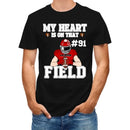 My Heart Is On That Field - Personalised Football Game Day T-Shirt - A Gift for Players,Family,Friend - Joliny