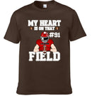 My Heart Is On That Field - Personalised Football Game Day T-Shirt - A Gift for Players,Family,Friend - Joliny