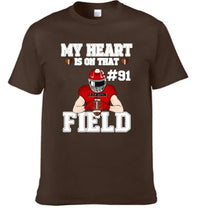 My Heart Is On That Field - Personalised Football Game Day T-Shirt - A Gift for Players,Family,Friend - Joliny