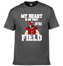 My Heart Is On That Field - Personalised Football Game Day T-Shirt - A Gift for Players,Family,Friend - Joliny