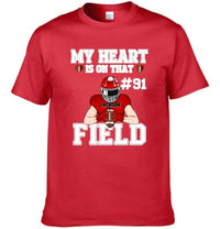 My Heart Is On That Field - Personalised Football Game Day T-Shirt - A Gift for Players,Family,Friend - Joliny