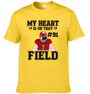My Heart Is On That Field - Personalised Football Game Day T-Shirt - A Gift for Players,Family,Friend - Joliny