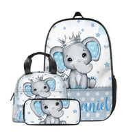Name Blue Elephant Backpack, School Season Gift - Joliny