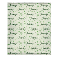 Name Custom Personalized Clover Lucky Baby Blanket St. Patrick's Day Baby Shower Gift for Baby - Joliny