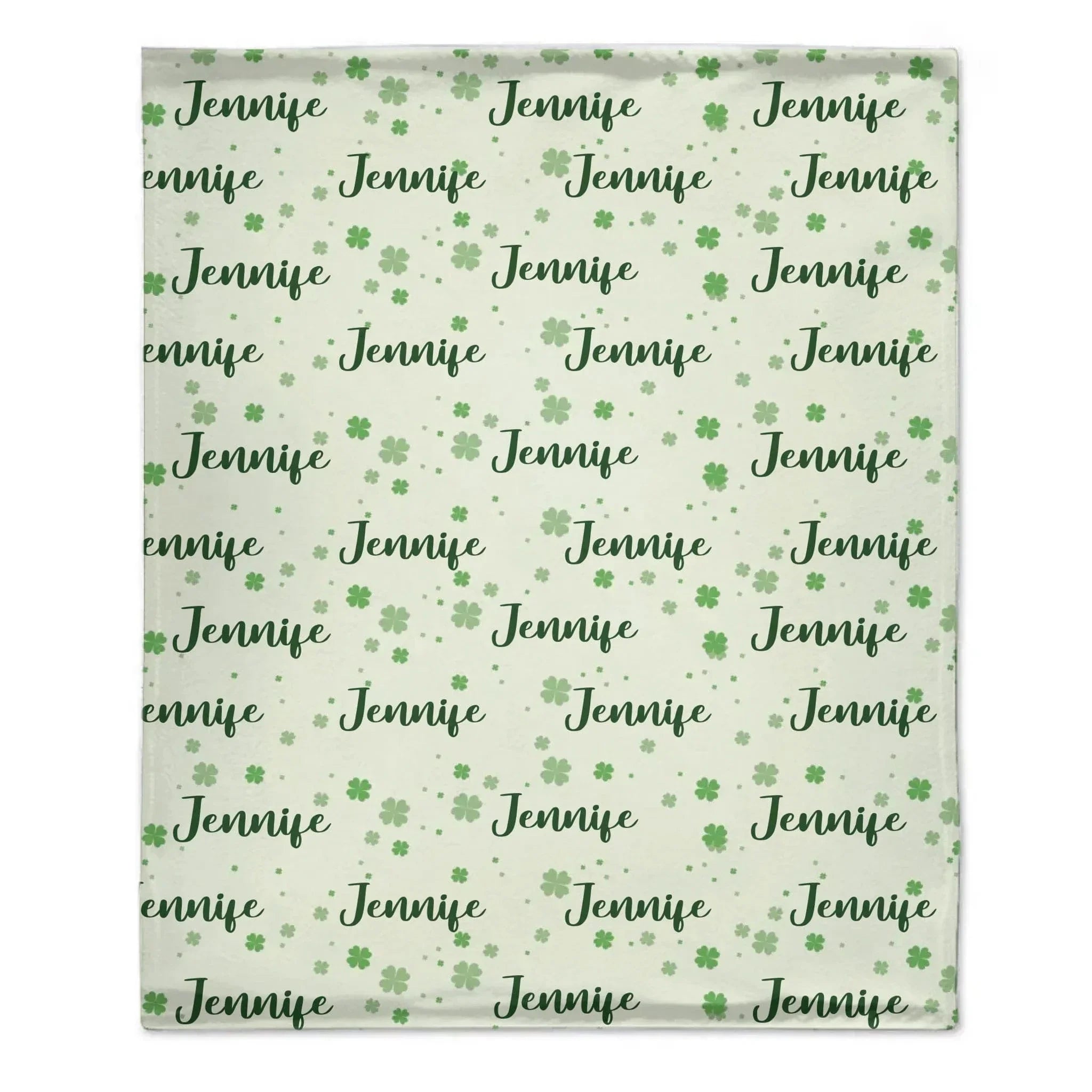 Name Custom Personalized Clover Lucky Baby Blanket St. Patrick's Day Baby Shower Gift for Baby - Joliny