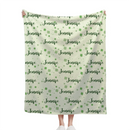 Name Custom Personalized Clover Lucky Baby Blanket St. Patrick's Day Baby Shower Gift for Baby - Joliny