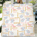 Name Customized Animal Blankets Gifts for Boys and Girls - Joliny