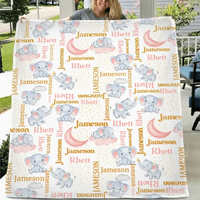Name Customized Animal Blankets Gifts for Boys and Girls - Joliny
