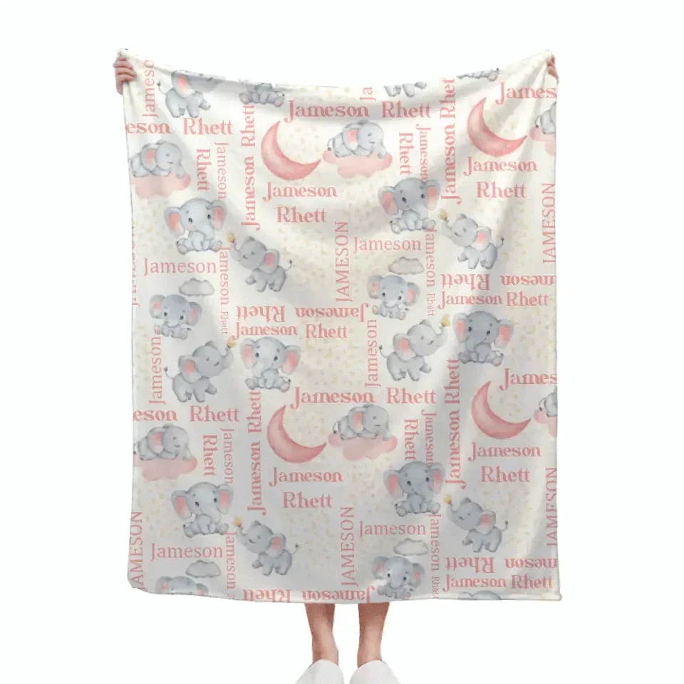 Name Customized Animal Blankets Gifts for Boys and Girls