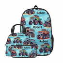 Name Customized Big Gear Wheels Truck Backpack, Kids School Season Gift - Joliny