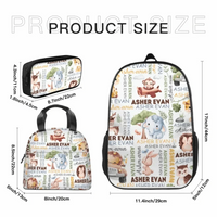 Name Customized Children's Elephant Hair Pattern Backpack, Opening Season Children's Gift - Joliny
