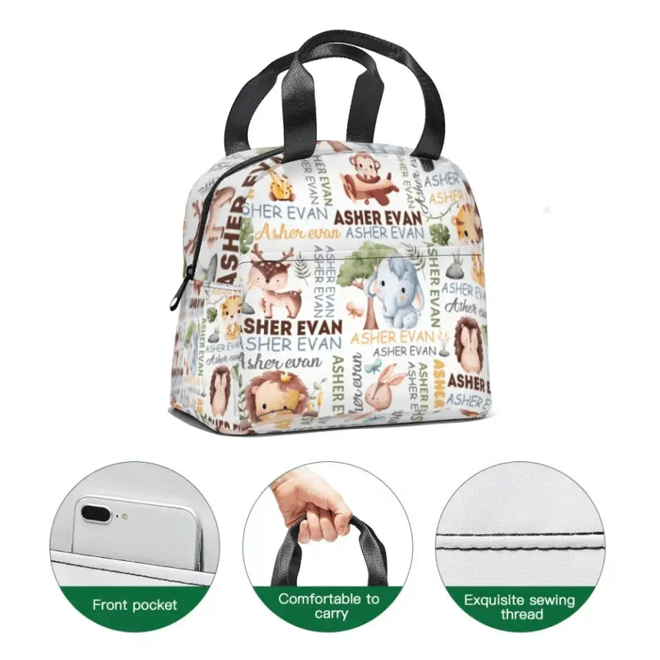 Name Customized Children's Elephant Hair Pattern Backpack, Opening Season Children's Gift - Joliny