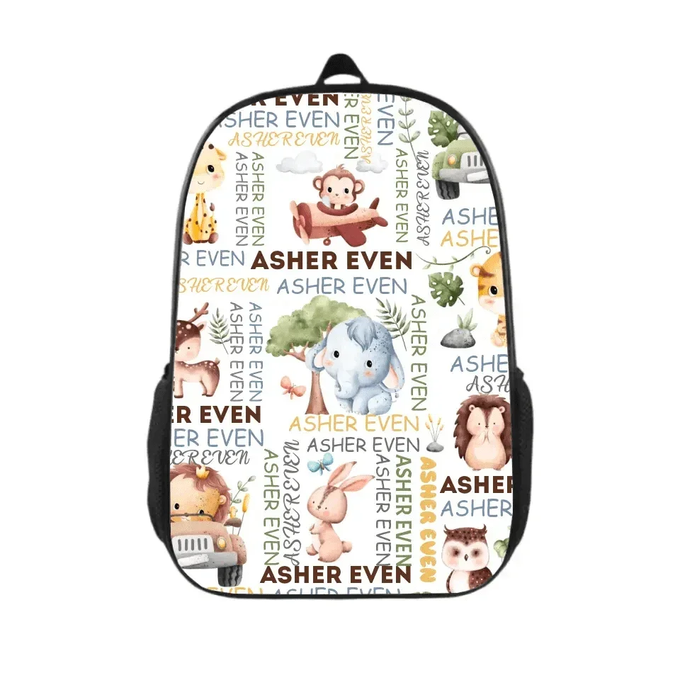 Name Customized Children's Elephant Hair Pattern Backpack, Opening Season Children's Gift