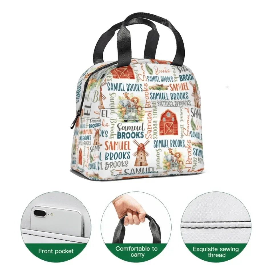 Name Customized Children's Safari Themed Backpack Children's Opening Season Gift - Joliny