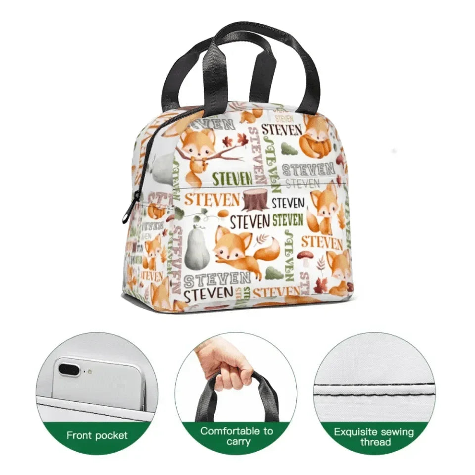 Name Customized Fox Kids Backpack, Opening Season Gift - Joliny