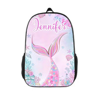 Name Customized Pink Mermaid Schoolbag Gift for Girls for the School Season - Joliny