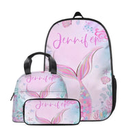 Name Customized Pink Mermaid Schoolbag Gift for Girls for the School Season - Joliny