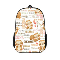 Name Customized Sloth Patterned Kids Backpack Children's School Season Gift - Joliny