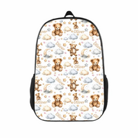 Name Customized Watercolor Teddy Bear Kids Backpack Children's School Season Gift - Joliny