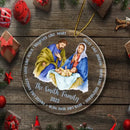 Nativity Scene - Family Personalized Acrylic Ornament - Joliny