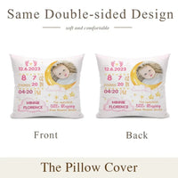 Newborn Baby Birth Announcement Gift Pillow Pillow Pillow Case - Joliny