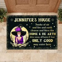 Only the Good May Enter Here - Personalized Custom Decorative Doormat - A Gift for Yourself, a Halloween Present - Joliny