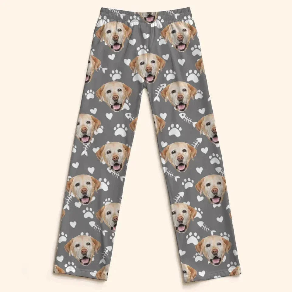 Cat and Dog Photo Customised Clothing - Personalised Pet Photo Pajama Set - A Gift For Pet Lovers,Pet Owners